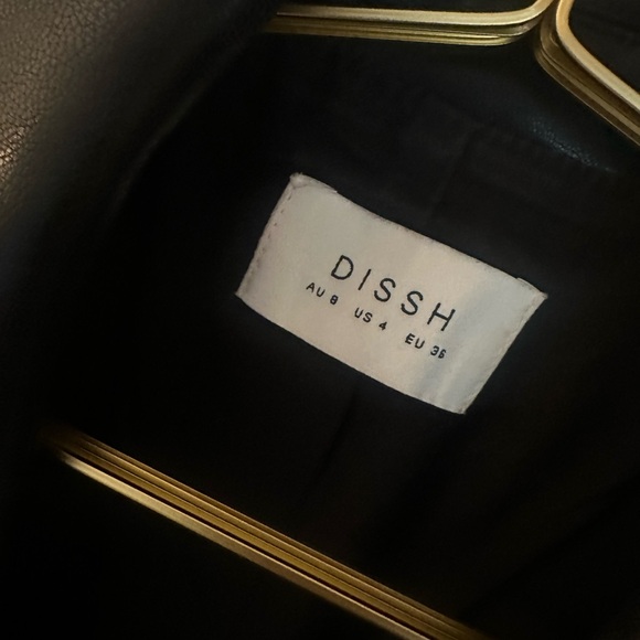 DISSH Monty Black FAUX, OVER-SIZED Leather Jacket - Picture 7 of 11